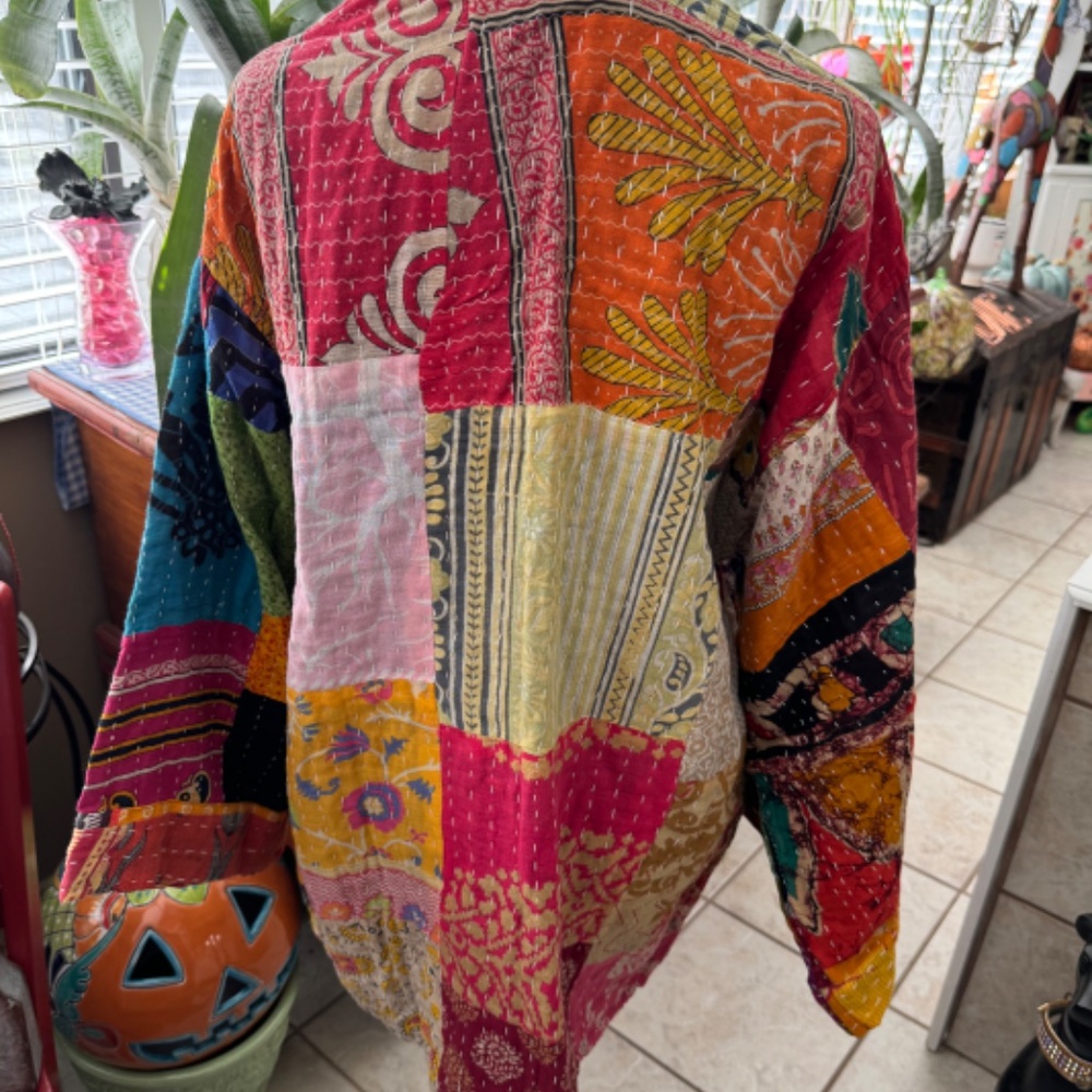 Custom Colorful Patchwork Jacket With Large Pocke… - image 3